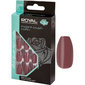 Royal 24 Glue-on Nails- Instant Crush Coffin