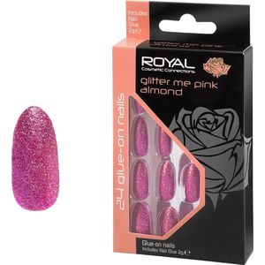 Kunstnagels - Glitter Me Pink - Set met Feestelijke Plaknagels