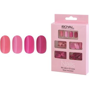Royal 98 Nails with Glue - Pinks