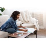 Daylight Smart Go Bureaulamp met LED - Tafellamp met accu - Dimbaar - Opklapbaar - Rose gold