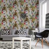 DUTCH WALLCOVERINGS Behang aap zilverkleurig