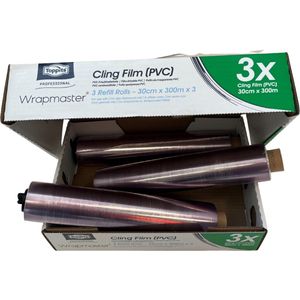 Houten 3-in-1 Vershoudfolie Afroller - Bamboe Dispenser Voor Vershoudfolie, Aluminiumfolie & Bakpapier (34 X 23 X 7 Cm)