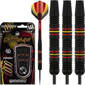 WINMAU Foxfire tungsten darts – verkrijgbaar in 21, 22, 23, 24, 25, 26 en 28 gram, met Prism flights en Prism shafts