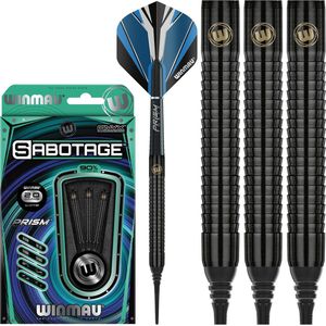 WINMAU - Sabotage Onyx: Softip Tungsten Dartpijlen Professioneel - 20 gram vat/22 gram totaal gewicht