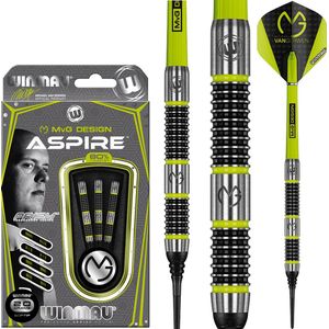 WINMAU - Michael van Gerwen MvG Aspire: Softip Tungsten Dartpijlen Professioneel - 18 gram vat/20 gram totaal gewicht