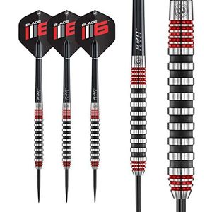 WINMAU Advance 500 Series Tungsten Red 24 Gram Steeltip dartset met flights en schachten (Stems)