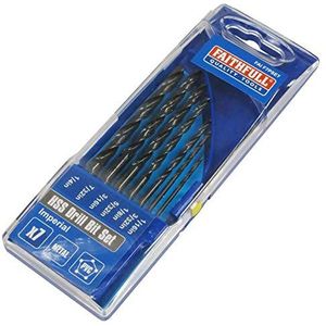 Faithfull - 7 stuks HSS-boorset 1/16-1/4 x 1/32 - FAIF7PSET