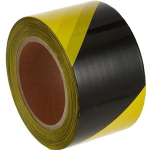 Faithfull Barrier Tape 70MM X 500M Zwart/Geel
