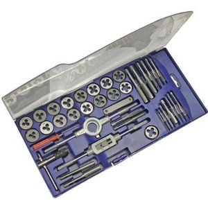 Faithfull Metrische kraan en matrijs set koolstofstaal (39 stuks)