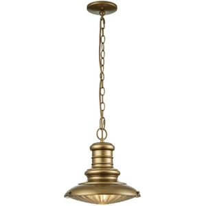 Elstead - Redding Station Hänge-Deckenleuchte für den Außenbereich, lackiert in Distressed-Bronze, IP44