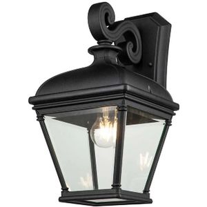 Elstead Lighting LED Wand Buitenlamp Bayview | 1X E27 Max 60W | IP44 | Dimbaar | Black