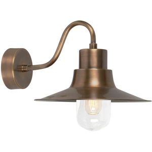 Sheldon - 1 Licht Outdoor Fisherman Dome Wandleuchte Messing IP44, E27 - Elstead