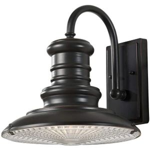 Feiss LED Wand Buitenlamp Redding Station | 1X E27 Max 60W | IP44 | Dimbaar | Restoration Bronze