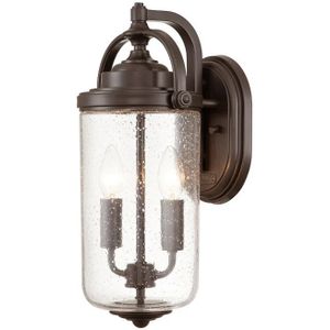 Hinkley LED Wand Buitenlamp Willoughby | 2X E14 Max 40W | IP44 | Dimbaar | Oil Rubbed Bronze