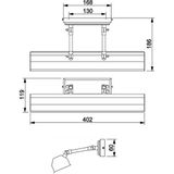 Elstead - Chawton - Wandlamp - Zwart - Metaal - 40,2 cm