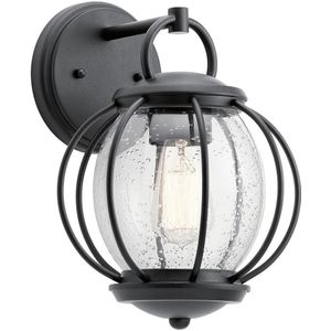 Landelijke Wandlamp - Steady Lighting - Metaal - Landelijk - E27 - L: 25cm - Voor Buiten - Woonkamer - Eetkamer - Zwart