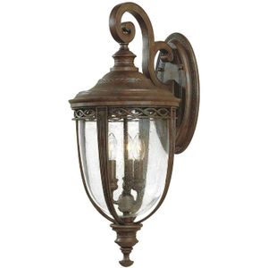 Feiss LED Wand Buitenlamp English Bridle | 3X E14 Max 60W | IP44 | Dimbaar | British Bronze