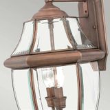 Quoizel LED Wand Buitenlamp Newbury | 2X E14 Max 60W | IP44 | Dimbaar | Lacquered Aged Copper