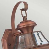 Quoizel LED Wand Buitenlamp Newbury | 1X E27 Max 60W | IP44 | Dimbaar | Lacquered Aged Copper