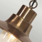 Elstead Lighting LED Buiten Pendelarmatuur Sheldon | 1X E27 Max 60W | IP44 | Dimbaar | Aged Brass