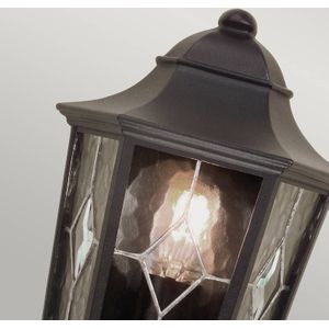 Elstead Buitenwandlamp Norfolk, halve lantaarn, zwart