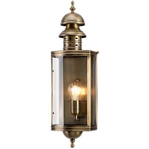 Elstead Lighting LED Wand Buitenlamp Downing Street | 1X E27 Max 60W | IP44 | Dimbaar | Aged Brass