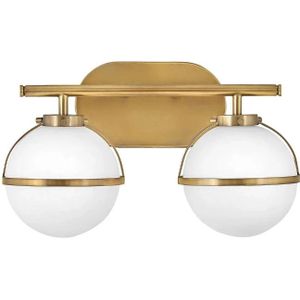 Elstead Hinkley Hollis Badezimmer-Wandleuchte Heritage Messing, IP44