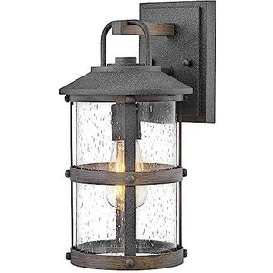 NATUR Elstead Hinkley Lakehouse buitenwandlamp van oud zink met drijfhout, IP44