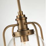 Kichler LED Pendelarmatuur Triocent | 1X E27 Max 60W | IP44 | Dimbaar | Natural Brass
