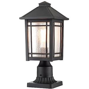 Quoizel Mini LED Tuin Pilaar Cedar Point | 1X E27 Max 60W | IP44 (Outdoor) | Black