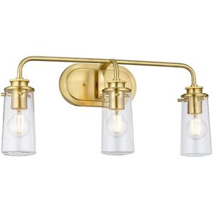 Kichler LED Wandlamp Braelyn | 3X E27 Max 40W | IP44 | Brushed Brass