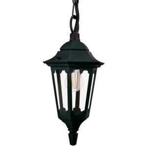 Elstead Lighting - Parish - LED Buiten Hanglamp - Zwart - Aluminium en Glas