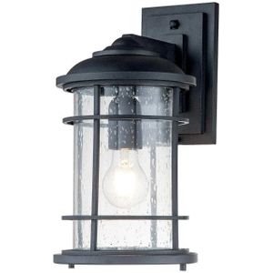 Feiss LED Wand Buitenlamp Lighthouse | 1X E27 Max 60W | IP44 | Dimbaar | Textured Black