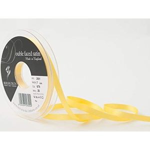 Berisfords 3501 satijnen lint 7 mm geel 679 10,5 x 10,5 x 1,4 cm Double Face Poly Satijnen lint, geel
