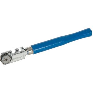 Silverline Glassnijder - 6 Wieltjes - 125 mm - Houten Handvat