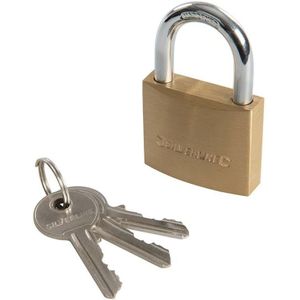 Silverline Messing hangslot - gehard staal - stiftcilinder - 40 mm