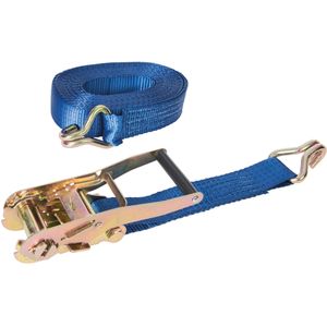 Silverline Ratchet Tie Down Strap J-haak 8m x 50mm - Nominaal 1700kg Capaciteit 3400kg (MS21)