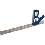 Silverline Combinatie blokhaak-winkelhaak - 300 mm - ingebouwde waterpas en krasnaald