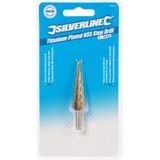 Silverline Titanium Geplateerde HSS Trapgatboor / Stappenboor / Piramideboor - 4 t/m 14 mm