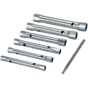 Silverline Metrische Pijpsleutelset (8-19mm) - 6-delig - Incl. wringstaaf