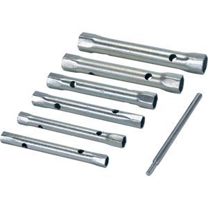 Silverline Metrische Pijpsleutelset (8-19mm) - 6-delig - Incl. Wringstaaf