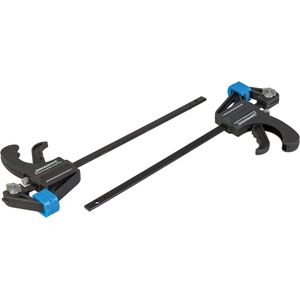 Silverline Snelspanklemmen - 15 cm - Verlosmechanisme - Nylon kaken - 2 stuks