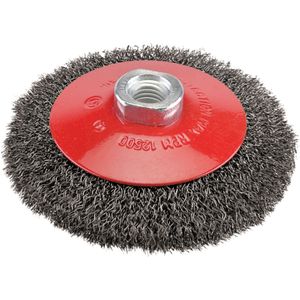 Staalborstel - Gegolfd Staaldraad - Ø 115 mm - Messing