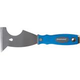 Silverline Multifunctionele schraper - roestvrij staal - 75 mm - soft-grip handvat - 6-in-1