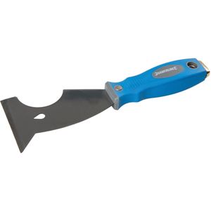 Silverline Multifunctionele schraper - roestvrij staal - 75 mm - soft-grip handvat - 6-in-1