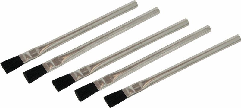 Silverline Soldeer Flux Kwasten - Ø 15 Mm - 5 Stuks