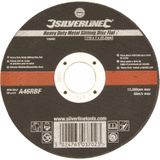 Silverline Heavy Duty metaal snijschijf - plat - Ø 115 mm - glasvezel versterkt - aluminiumoxide