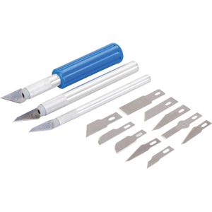 Silverline Precisie scalpelset - 16-delig - aluminium handvaten - magnetische opbergkoffer