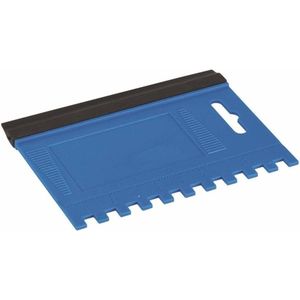 Silverline Combinatie lijmkam en droogblad - 125 x 95 mm - 6 mm tanden - Flexibel plastic en rubber