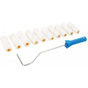 Silverline Mini Verfbeugel met 10 Rollers 100 Mm